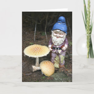 Gnome In The Garden Greeting Card Feiertagskarte