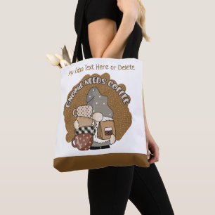 Gnome Kaffee Liebhaber Niedlich Lustig Frauen Tasche