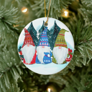 Gnome Keramik Ornament