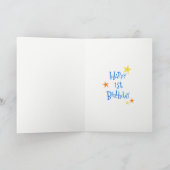 Gnome Kids Letter S Name and Age Birthday Gruß Karte (Innenseite)