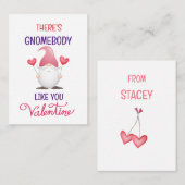 Gnome Kids Valentines Mitteilungskarte (Vorne/Hinten)