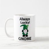 Gnome Kleeblatt Lucky St Patricks Day Gnome Kaffeetasse (Links)