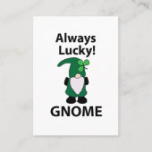 Gnome Kleeblatt Lucky St Patricks Day Gnome Visitenkarte (Vorderseite)
