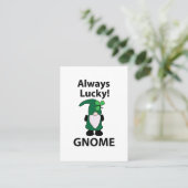 Gnome Kleeblatt Lucky St Patricks Day Gnome Visitenkarte (Stehend Vorderseite)
