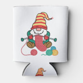 Gnome Knitting Niedlich Knitter Geschenk Nordic Gn Dosenkühler (Vorderseite)