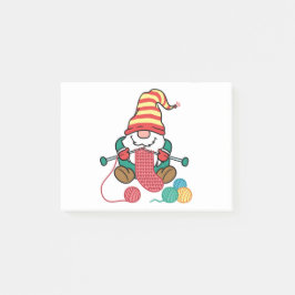 Gnome Knitting Niedlich Knitter Geschenk Nordic Gn Post-it Klebezettel