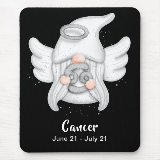 Gnome Krebs Astrologie Signieren Angel Maus Pad Mousepad (Vorne)