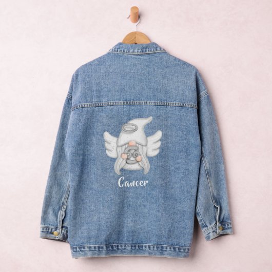 Gnome Krebs Zodiac Astrologie Signatur Angel Women Jeansjacke (Hangar)