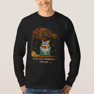 Gnome Kürbis LKW Herbst Herbst Frohe Danksagung T-Shirt