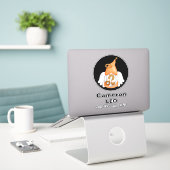 Gnome Leo Astrology Sign Angel 8" Vinyl Sticker (Laptop auf Schreibtisch)