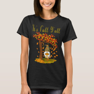 Gnome Leopard Fall Pumpkins Niedlich Es ist Fall Y T-Shirt