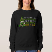 Gnome Leopard Shamrock  St Patricks Day Inflation Sweatshirt (Vorderseite)