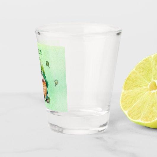 Gnome Leprechaun Pot of Gold St Patricks Day Schnapsglas (Rechts)