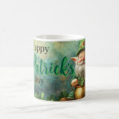 Gnome Leprechaun und Pot of Gold St Patrick's Day Kaffeetasse (Mittel)