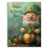 Gnome Leprechaun und Pot of Gold St Patrick's Day Notizblock (Vorderseite)