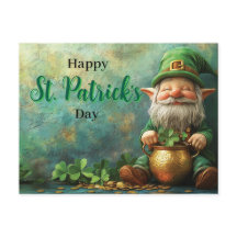 Gnome Leprechaun und Pot of Gold St Patrick's Day