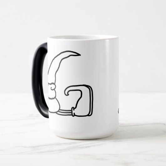 Gnome Letter "G" Morphing Tasse (Vorderseite Links)