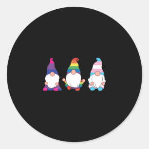 Gnome LGBTQ Bisexuelle Transsexuelle Allianz Runder Aufkleber