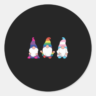 Gnome LGBTQ Bisexuelle Transsexuelle Allianz Runder Aufkleber
