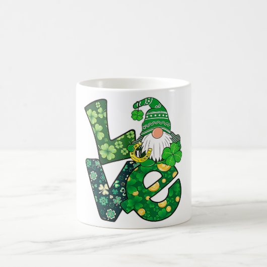 Gnome Liebe Funny St Patricks Day Kaffeetasse (Mittel)