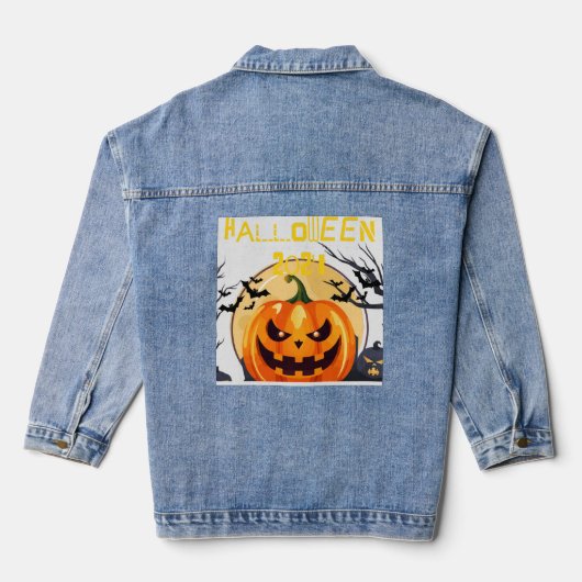 Gnome Liebe Happy Halloween 2024 Jeansjacke (Rückseite)