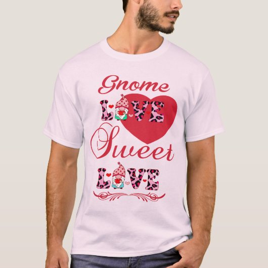 Gnome Liebe Sweet Liebe Valentines Unisex T-Shirt (Vorderseite)