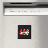 Gnome lieben den Valentinstag Büffel Leopard Herz Magnet (In Situ (Geschirrspüler))