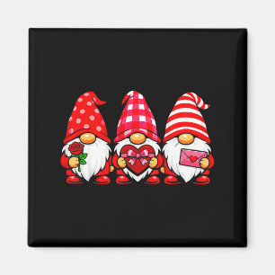 Gnome lieben den Valentinstag Büffel Leopard Herz Magnet