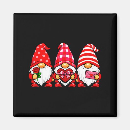 Gnome lieben den Valentinstag Büffel Leopard Herz Magnet (Vorne)