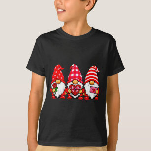 Gnome lieben Valentinstag Büffel Leopard Herz T-Shirt