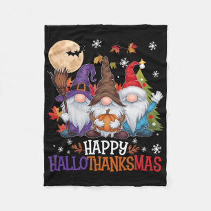 Gnome Liebhaber Halloween Frohe Weihnachten Frohes Fleecedecke