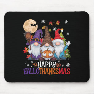 Gnome Liebhaber Halloween Frohe Weihnachten Frohes Mousepad