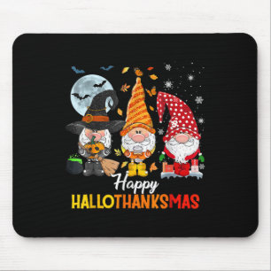 Gnome Liebhaber Halloween Frohe Weihnachten Frohes Mousepad