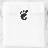 GNOME - Linux - OSS FSF Runder Aufkleber (Tasche)