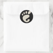 GNOME - Linux - OSS FSF Runder Aufkleber (Tasche)