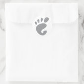 GNOME - Linux - OSS FSF Runder Aufkleber (Tasche)