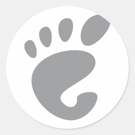 GNOME - Linux - OSS FSF Runder Aufkleber (Vorderseite)