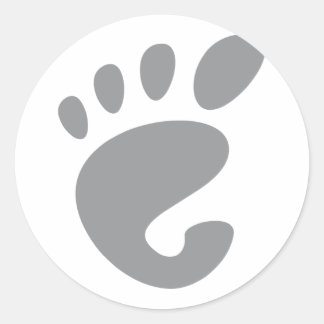 GNOME - Linux - OSS FSF Runder Aufkleber
