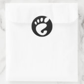 GNOME - Linux - OSS FSF Runder Aufkleber (Tasche)