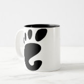 Gnome - Linux - OSS FSF Zweifarbige Tasse (Vorderseite Links)