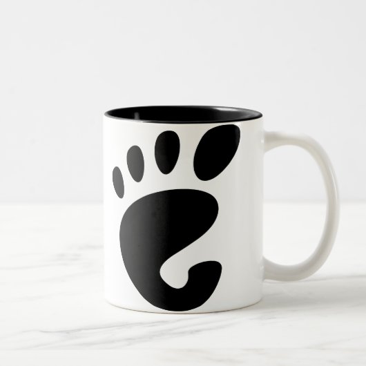 Gnome - Linux - OSS FSF Zweifarbige Tasse (Rechts)