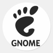 GNOME-Logo Runder Aufkleber (Vorderseite)