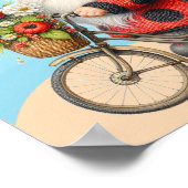 Gnome loves ladybugs poster (Ecke)