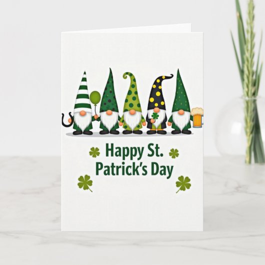 Gnome-Luck-Glitter-Textur-Karte Karte (Vorderseite)
