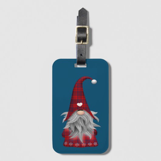 Gnome Luggage Tag Gepäckanhänger (Vorderseite Vertikal)