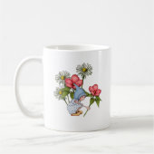 Gnome-Mädchen-Sammeln-Blumen, Fanstasy Kunst Kaffeetasse (Links)