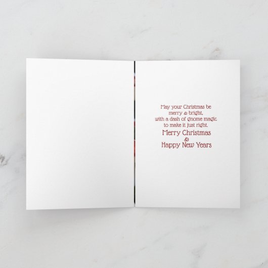 Gnome Magic Feiertagskarte (Innenseite)