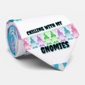 Gnome Mandala Design Krawatte (Gerollt)