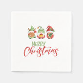 Gnome Merry Christmas Napkin Serviette (Vorderseite)