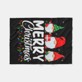 Gnome Merry Christmas Pajamas Matching Family Grou Fleecedecke (Vorderseite (Horizontal))